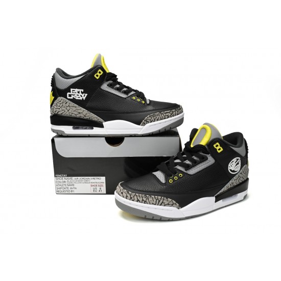 AIR JORDAN 3 RETRO OREGON DUCKS PIT CREW (BOTH) 'BLACK GRAY DARK GREEN' H011-MNJDLS-5